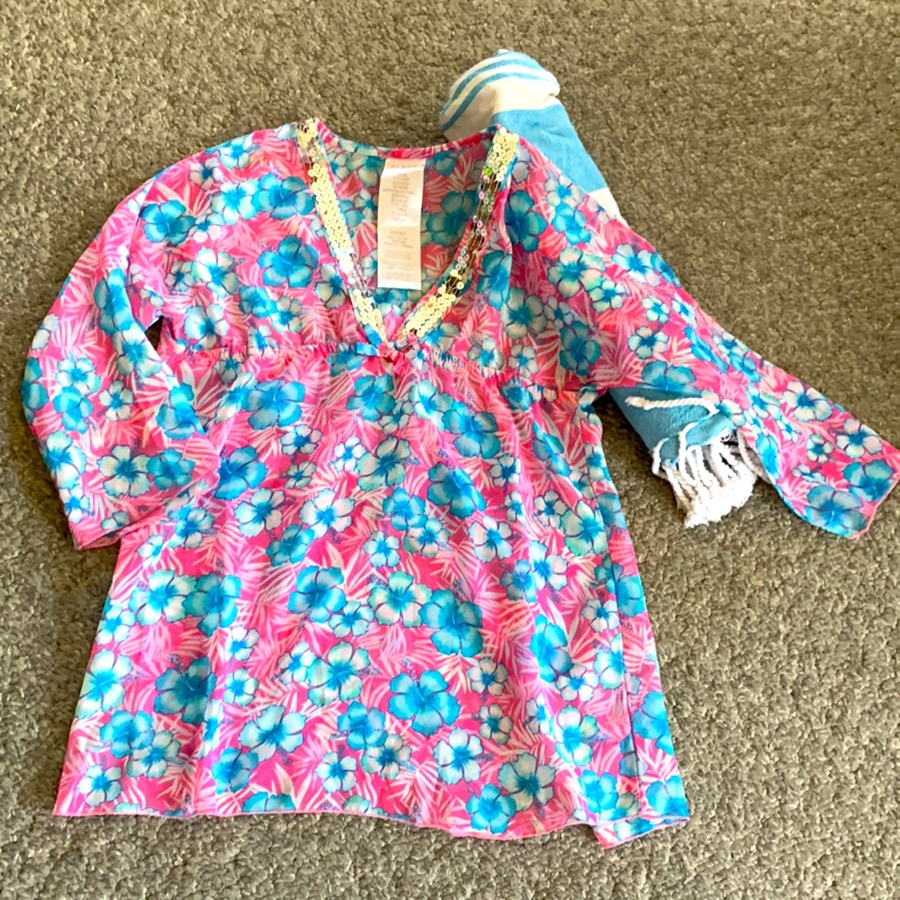 Girls Sparkly Swim Coverup